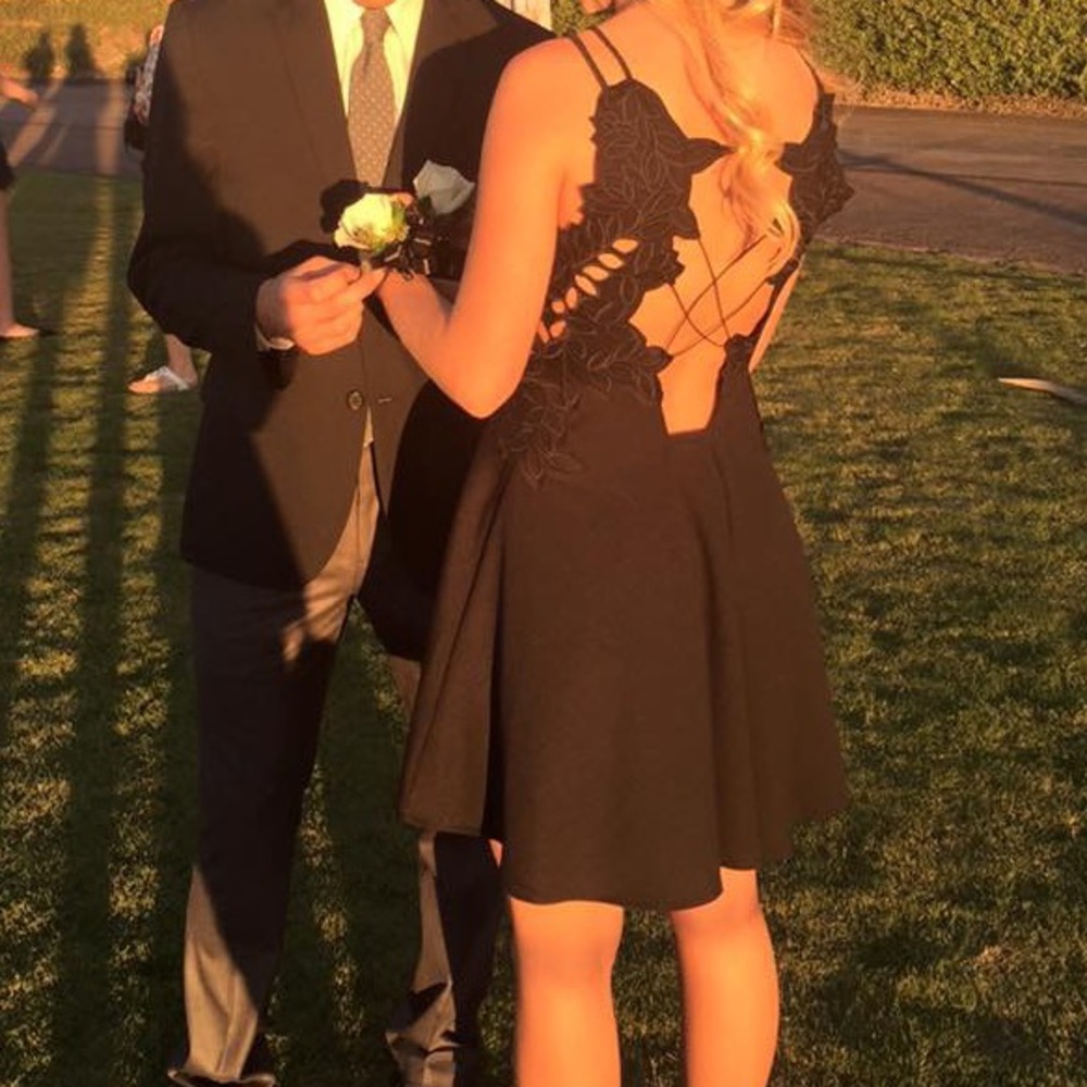 Free people open back skater style dress